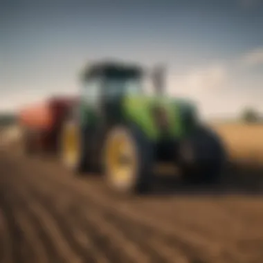 Tractor operating efficiently in a field