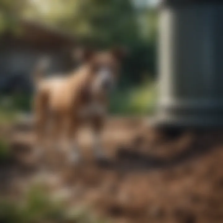 Regular maintenance of a dog waste septic system