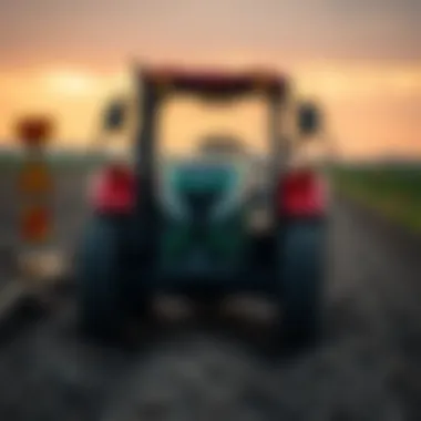 Small Tractor Streamlining Farming Operations Small tractor on a farm performing tasks