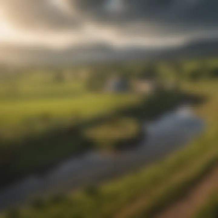 A picturesque landscape ideal for cattle farming