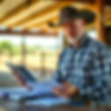 A financial planner analyzing costs and budgets for ranch operations