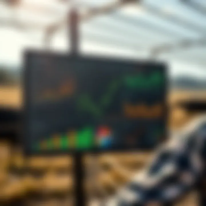 Diverse financing options displayed through charts and graphs on a digital screen