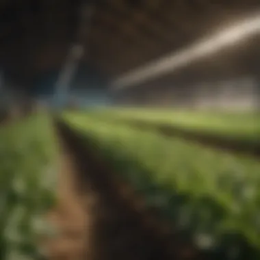 Advanced technology used in sustainable farming.