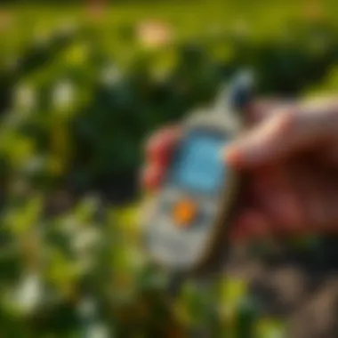 Portable pH Meter for Field Testing Portable pH meter used in field testing