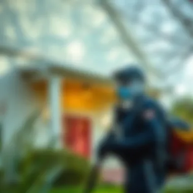 Home Inspection for Pests A house under inspection for pest issues