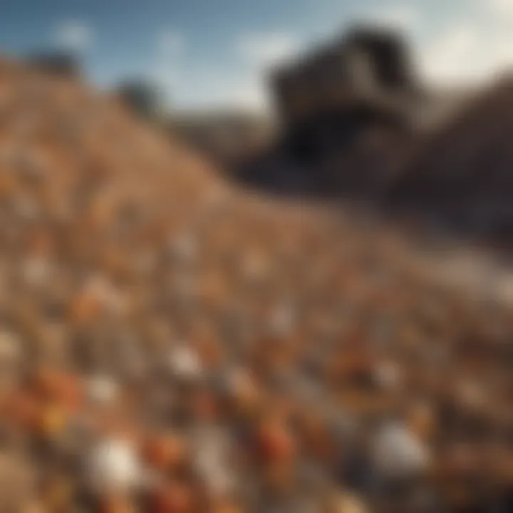 A landfill site filled with discarded food items