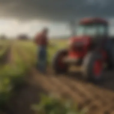 Farmers Using Phone Tractors Farmers utilizing phone tractors for precision agriculture