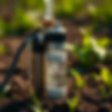 Innovative Water Pump Design Close-up of a small water pump showcasing its innovative design