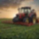 A field application of pre-emergent herbicide showcasing precision techniques.