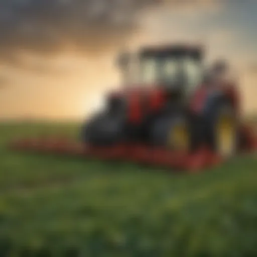 A field application of pre-emergent herbicide showcasing precision techniques.