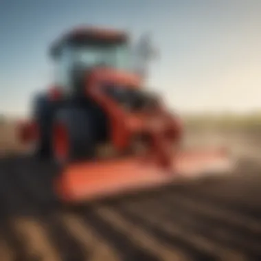 An advanced tile plow machine working in a field