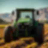 John Deere tractor model on a Mexican farm
