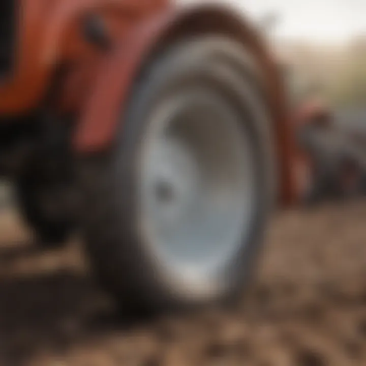 Close-up of the materials used in a tractor screening bucket highlighting durability