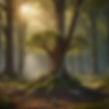 Ecological Balance in Arboreal Ecosystems Illustration of ecological balance within arboreal systems.