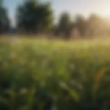 Diversity of Weeds in Grass Areas Diverse types of weeds in a lawn