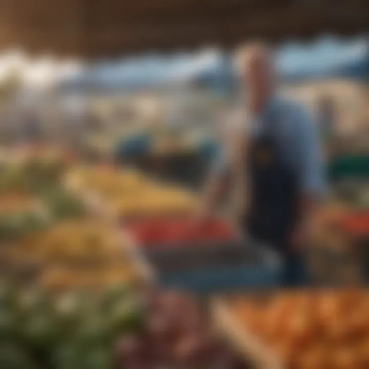 A diverse array of fresh produce at a local farmer's market