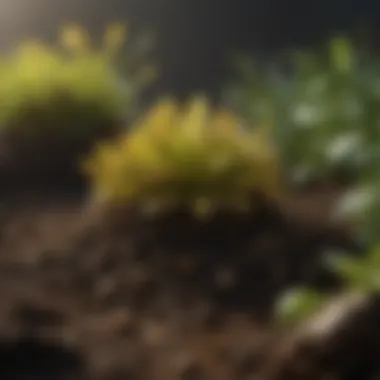 Gardening with black and gold potting soil Gardening setup showcasing black and gold potting soil in use