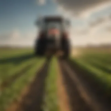 A field of conventional soybean crops thriving under optimal cultivation practices.