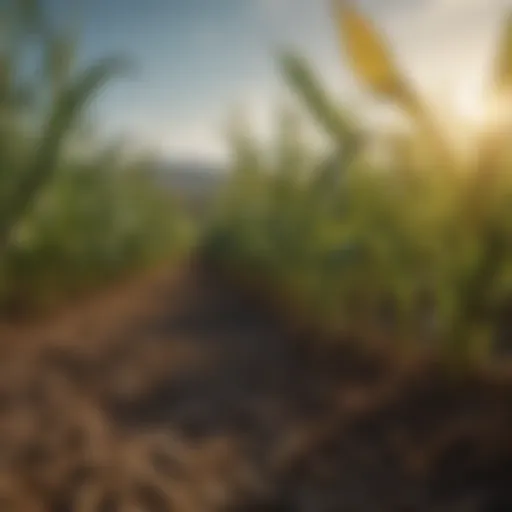 Corn field with diverse soil types