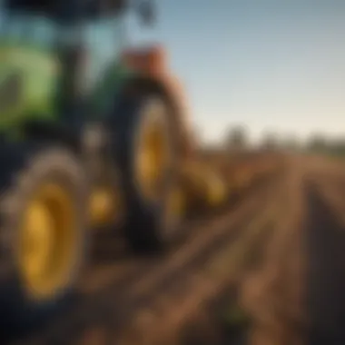 A close-up view of advanced EDS used machinery in a field setting.