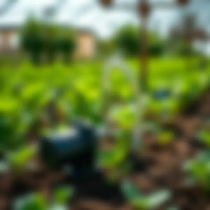 Demonstration of the EZ Cloner pump in a horticultural setting with thriving plants