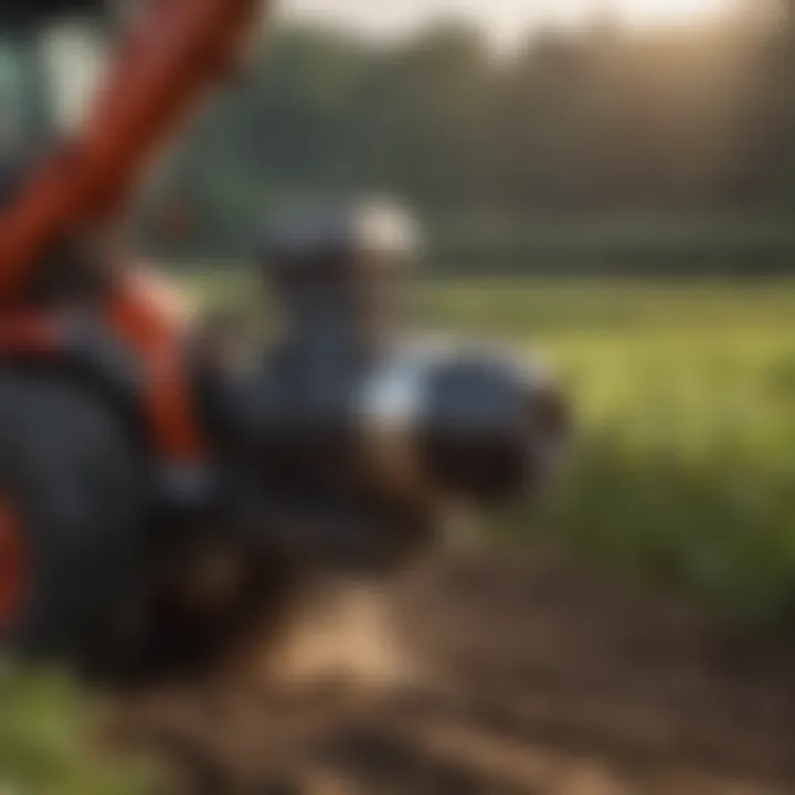 Flex auger motor in action within an agricultural setting, demonstrating its application.