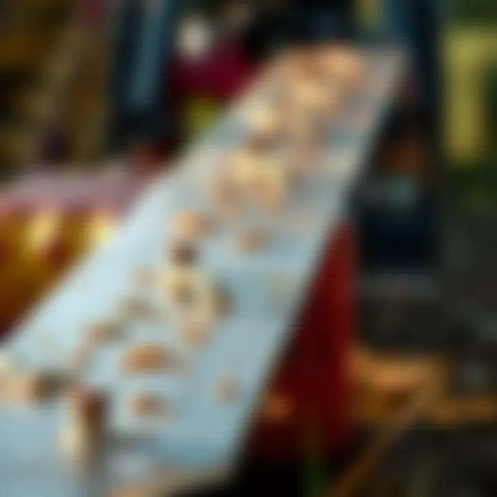 Close-up of a Ford brush hog blade showing its sharp edges and durable material.