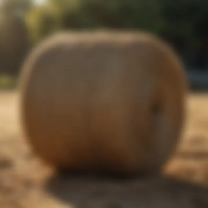 Hemp baling twine in an agricultural setting