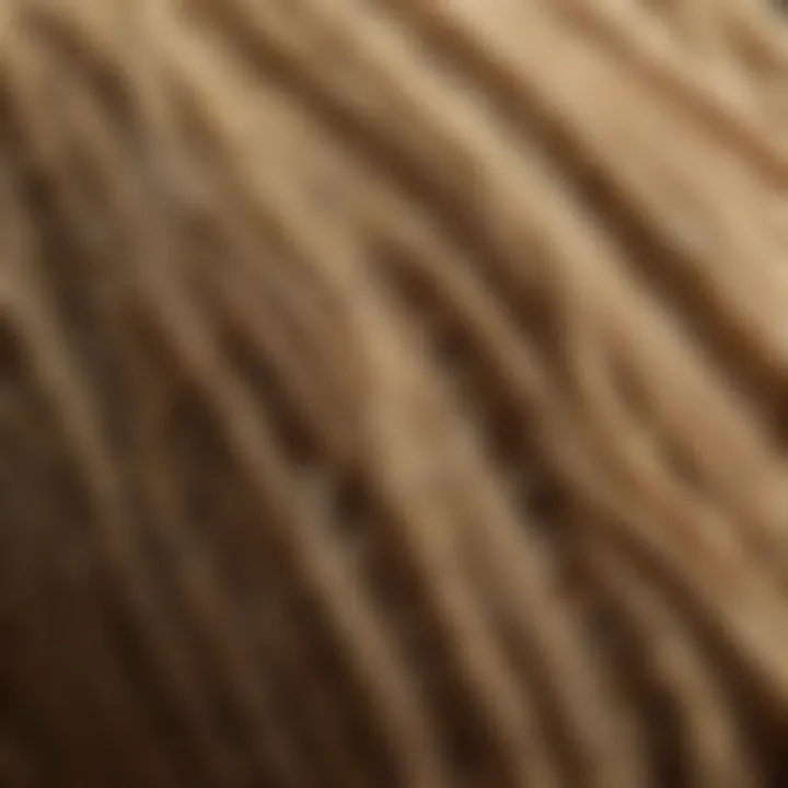 Close-up of hemp fibers showcasing natural texture