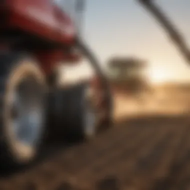 Hydraulic planetary auger drive in action within an agricultural setting