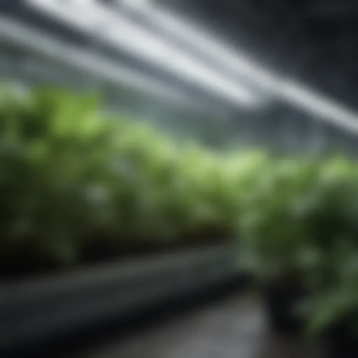 Comparison of fluorescent and incandescent lights in a hydroponic system