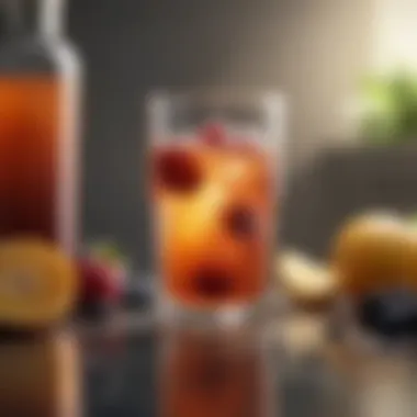 Probiotic Beverages for Digestive Health A refreshing probiotic beverage in a glass with fruits