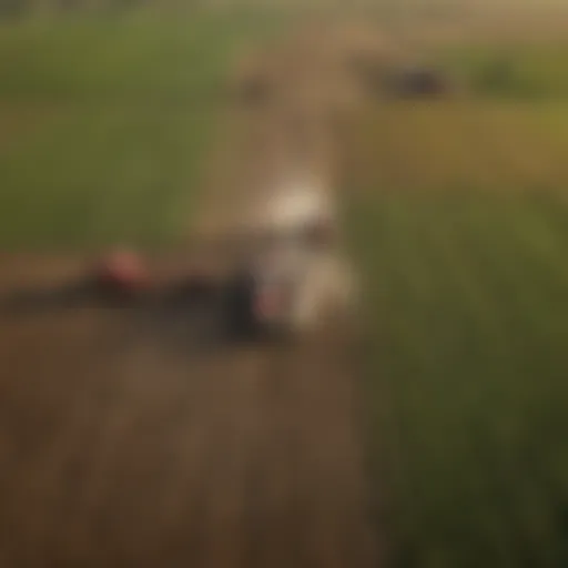 Aerial view of Kansas farmland showcasing diverse agricultural practices.