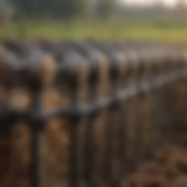 A collection of various types of branding irons used in agriculture.