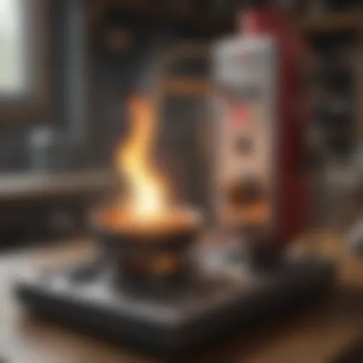 Schematic diagram of a mini propane furnace