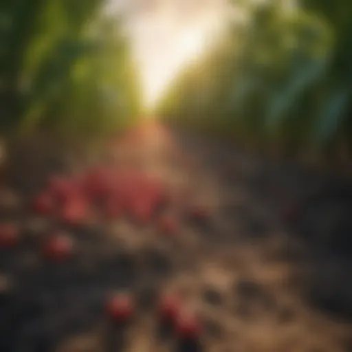 Close-up of vibrant crops in a field illustrating agricultural productivity