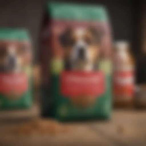 Detailed look at Purina HA dog food packaging