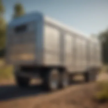 Detailed view of a small cattle trailer showcasing its design and features