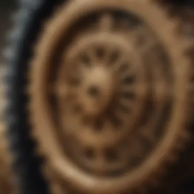 Close-up view of a small round baler showcasing its intricate design