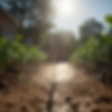 Water Conservation Benefits Visual representation of water conservation through drip irrigation