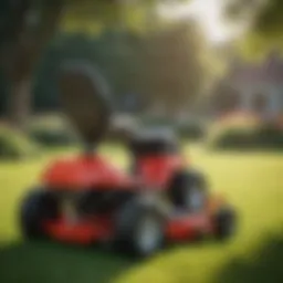 A well-designed riding lawn mower showcasing ergonomic seating.