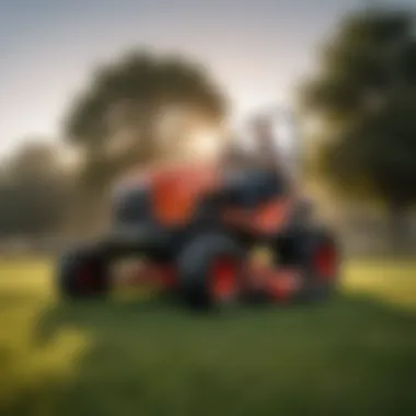 Operational Efficiency in Action A demonstration of operational efficiency in a zero turn mower