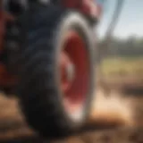 Tractor tire pump in action