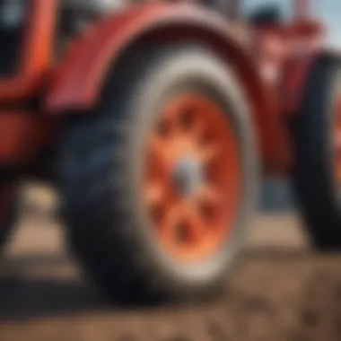 Different types of tractor tire pumps displayed