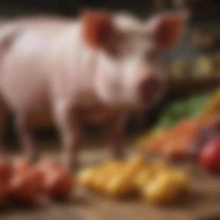 Sources of vitamins in swine diet