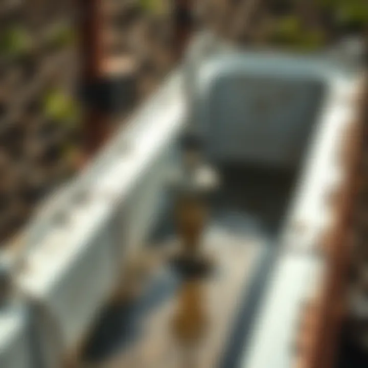 Float Valve Installation in a Water Trough Installation of a float valve in a water trough