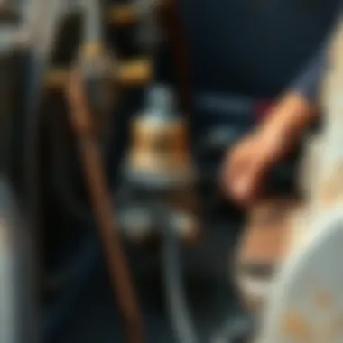 Essential Maintenance for Water Trough Float Valves Maintenance of a float valve with tools and equipment