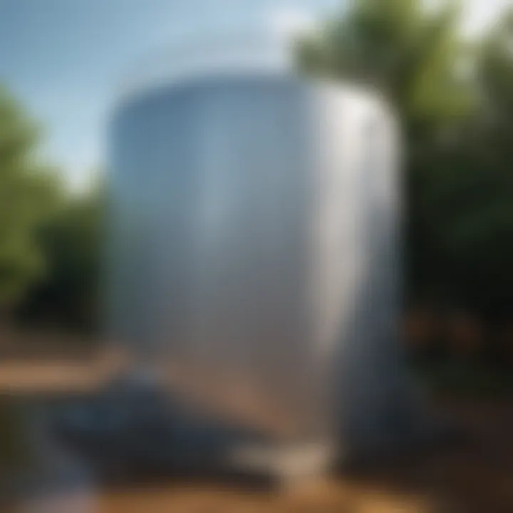 Storage tank for harvested rainwater