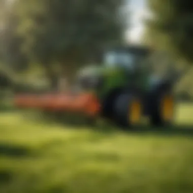 Vigoro Spreader in Action Vigoro weed and feed spreader on a lush green lawn