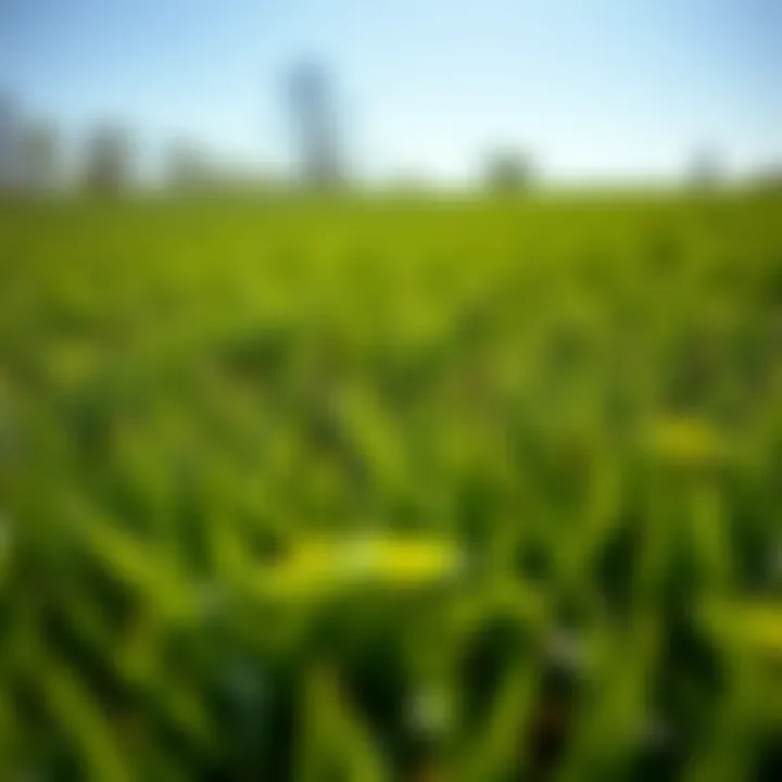 Thriving Fescue Lawn After Weed Control Healthy fescue lawn after weed treatment